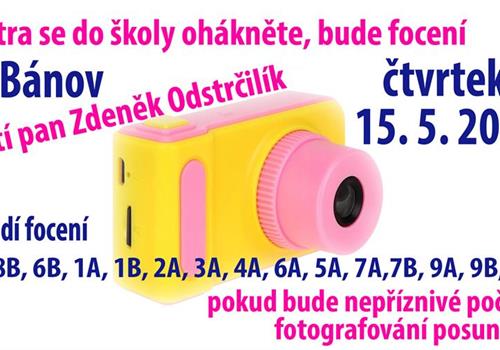 JIŽ ZÍTRA 15. 5. 2025 FOTOGRAFOVÁNÍ